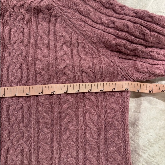 Joie Soft Pink Cable Knit Turtleneck Sweater chunky soft - Picture 4 of 7
